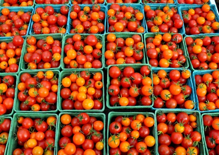Cherry tomatoes from Gaia's Harmony Farm at Wallingford Farmers Market. Copyright Zachary D. Lyons.